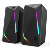 Redragon GS510 Waltz RGB Desktop Speakers, 2.0 Channel PC Computer Stereo Speaker with 4 Colorful LED Backlight Modes, Enhanced Bass