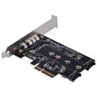 SilverStone ECM27 3 Port M.2 SSD to PCIeE x4 Adapter Card (SST-ECM27)