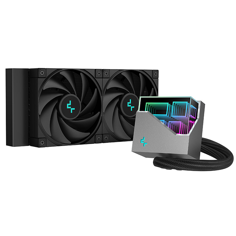 DeepCool LT520 240mm AIO Liquid CPU Cooler - Black (R-LT520-BKAMNF-G-1)