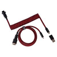 Keychron Premium Coiled Aviator Cable Red - Straight (CABKCCAB-2)