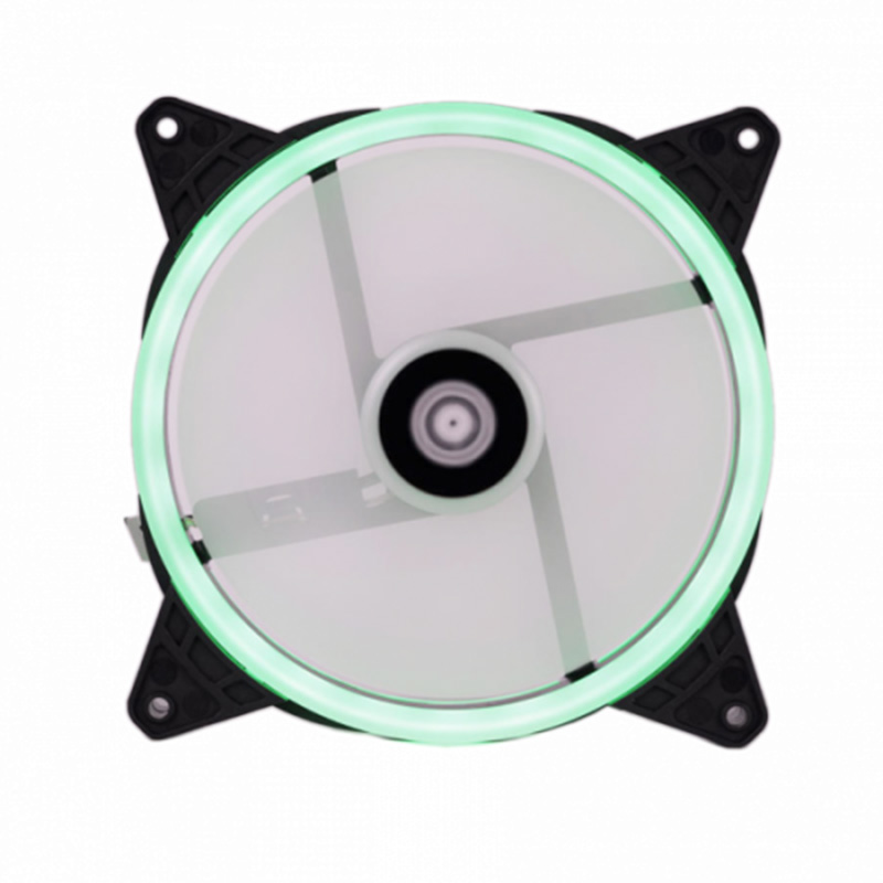 Rotanium 4Pin PWM 140mm Dual Ring LED Case Fan - Green