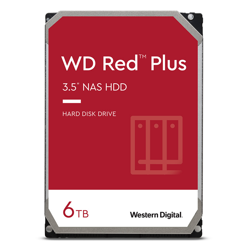 Western Digital 6TB Red Plus 5640RPM 3.5in SATA Hard Drive (WD60EFZX)