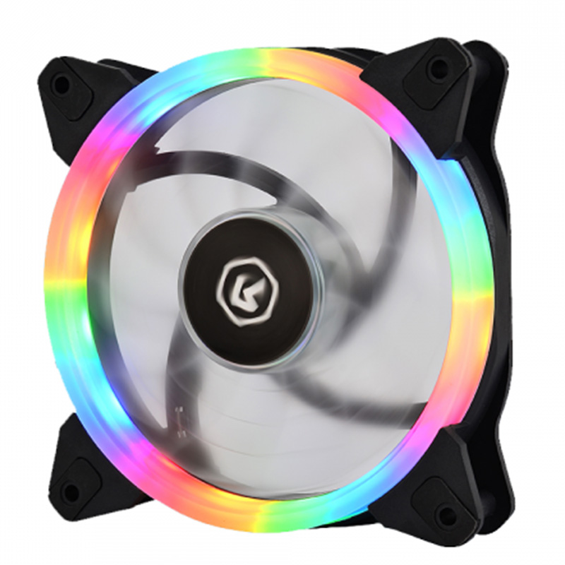 Rotanium 4P-00M 4Pin PWM Rainbow 120mm LED Fan