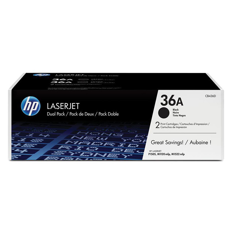 HP Original 36A Toner Cartridge Twin Pack