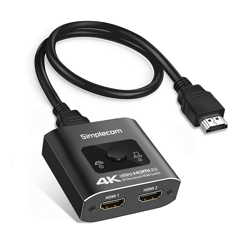 Simplecom Bi-Directional 2 Way HDMI Switch 2.0 Ultra HD 4K 60Hz (CM302)