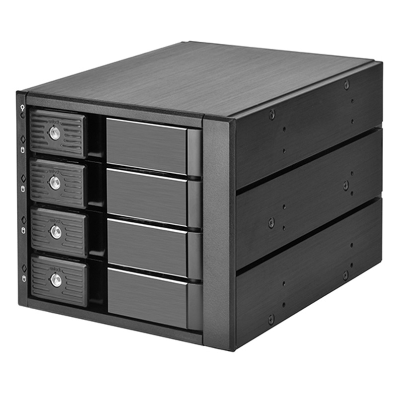 SilverStone FS304-12G 4-Bay Triple 5.25in Cage for 3.5in SAS/SATA HDDs (SST-FS304B-12G)