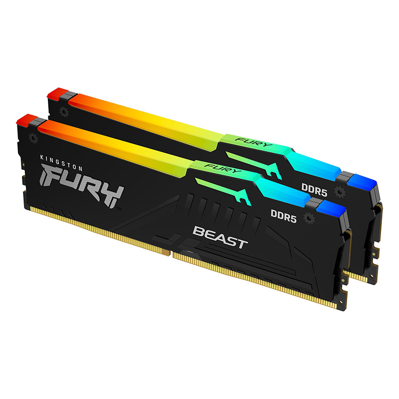 Kingston 16GB (2x8GB) KF552C40BBAK2-16 Fury Beast RGB 5200MHz CL40 DDR5 RAM