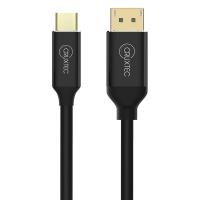 Cruxtec USB-C Male to Displayport V1.4 Male Cable 1m - Black