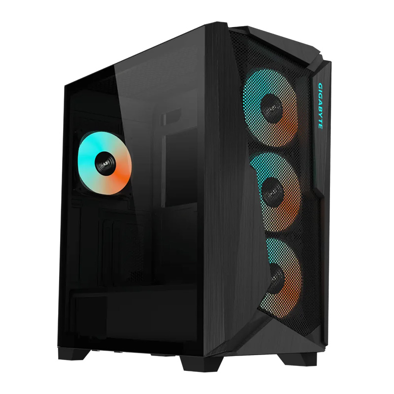 Gigabyte C301 RGB Mid Tower EATX Case - Black (GB-C301G)