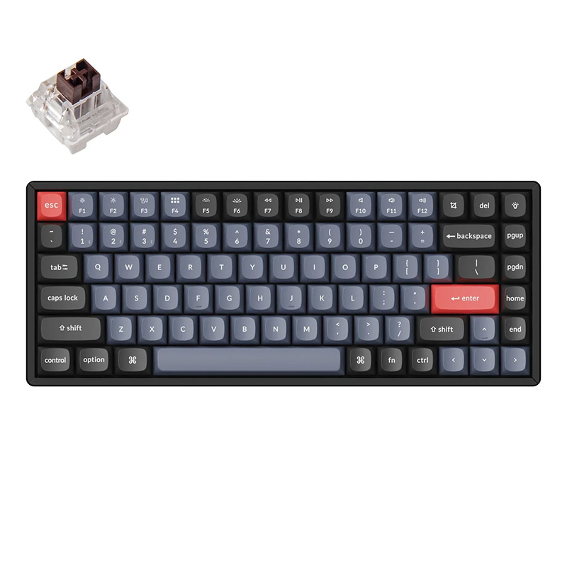 Keychron K2 Pro 75% QMK/VIA RGB Wireless Aluminium Frame Mechanical Keyboard - Brown Switch (KBKCK2PJ3BROWN)