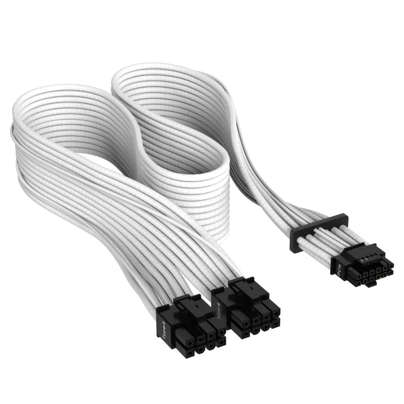 Corsair Premium Individually Sleeved 12+4pin PCIe Gen 600W Cable - White (CP-8920332)