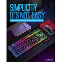 T2 luminous keyboard and mouse set computer console game mechanical feel 88 keys British keyboard and mouse set