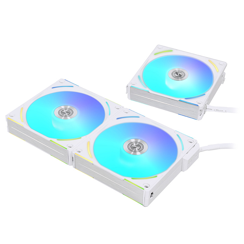 Lian Li Unifan AL120 V2 120mm 2000RPM ARGB PWM Fan White with Controller - 3 Pack