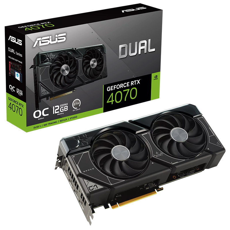 Asus GeForce RTX 4070 Dual OC 12G Graphics Card (DUAL-RTX4070-O12G)