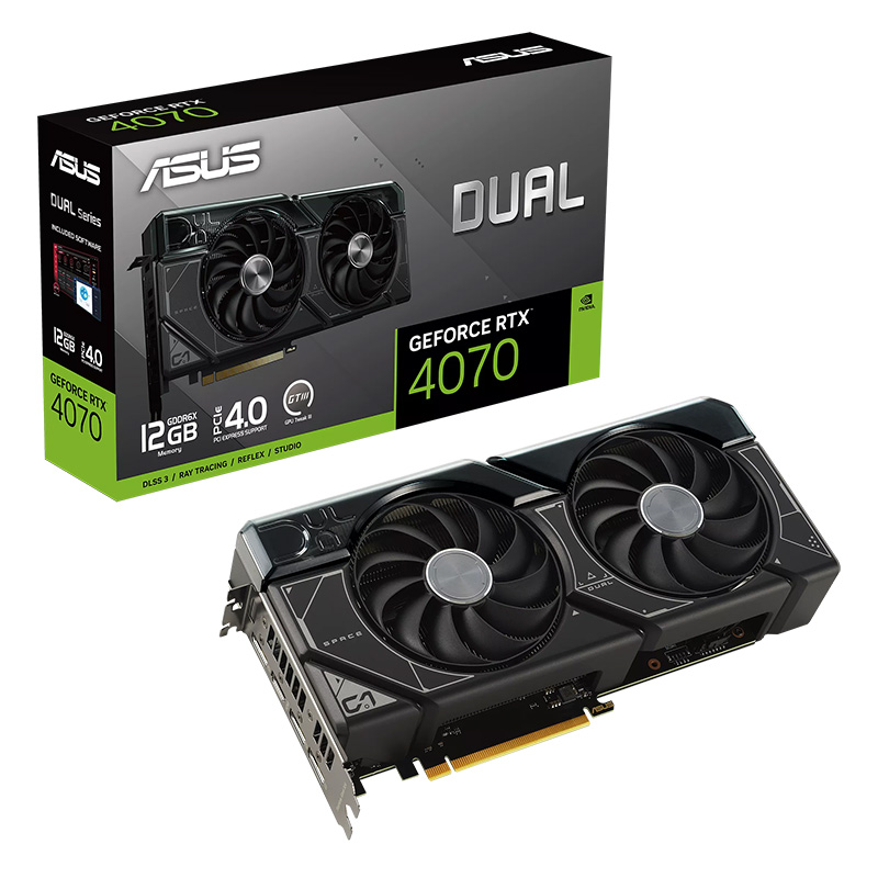 Asus GeForce RTX 4070 Dual 12G Graphics Card - OPENED BOX 75412 (DUAL-RTX4070-12G-75412)