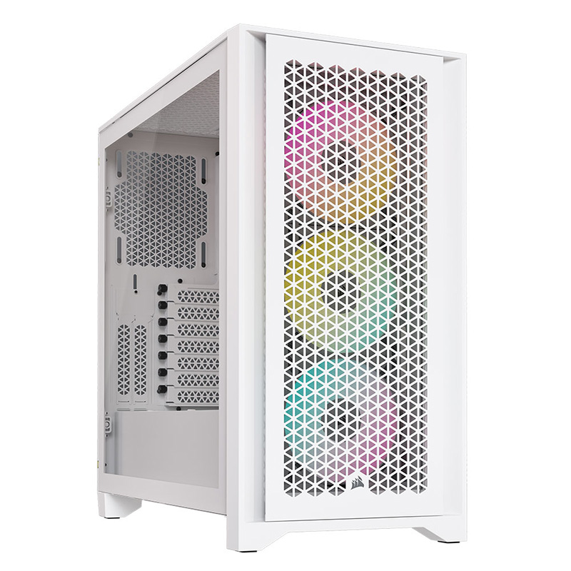 Corsair iCUE 4000D RGB Airflow TG Mid-Tower ATX Case - True White (CC-9011241-WW)