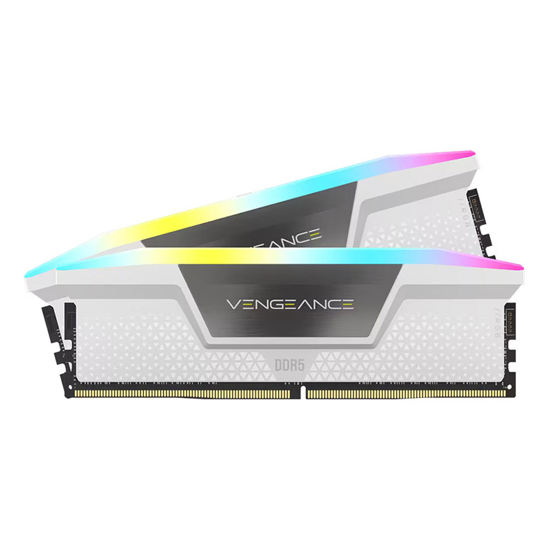 Corsair Vengeance RGB 32GB (2x16GB) C36 6200MHz DDR5 DRAM - White (CMH32GX5M2B6200C36W)