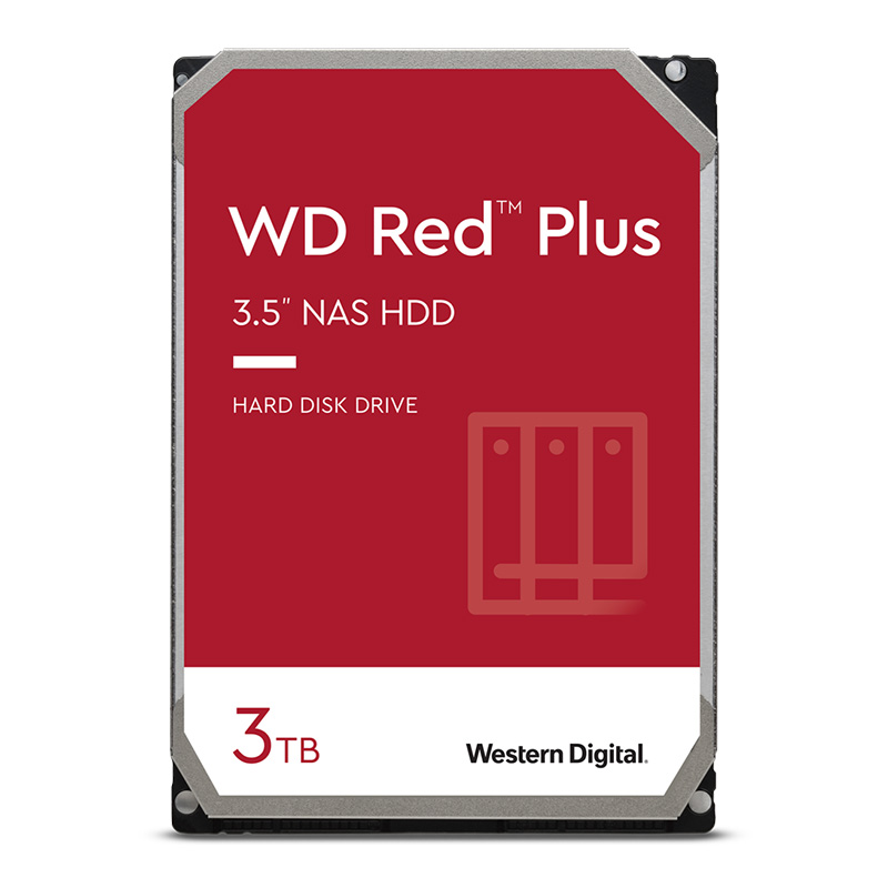 Western Digital 3TB Red Plus 5400RPM 3.5in NAS SATA Hard Drive (WD30EFRX)