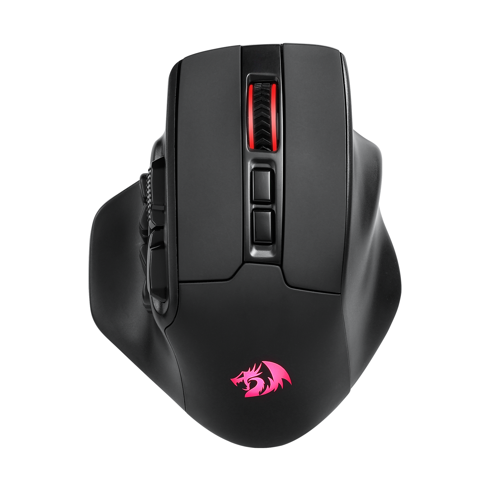 Redragon M811 PRO Wireless MMO Gaming Mouse, 15 Programmable Buttons RGB Gamer Mouse w/Ergonomic Natural Grip Build, Software Supports DIY Keybinds