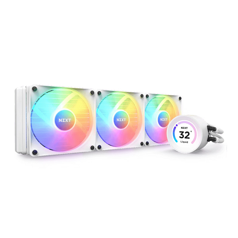 NZXT Kraken Elite 360 RGB 360mm AIO Liquid CPU Cooling with LCD Display - White (RL-KR36E-W1)