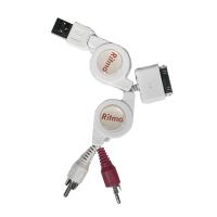 Ritmo IP-015 Retractable USB+Audio Cable