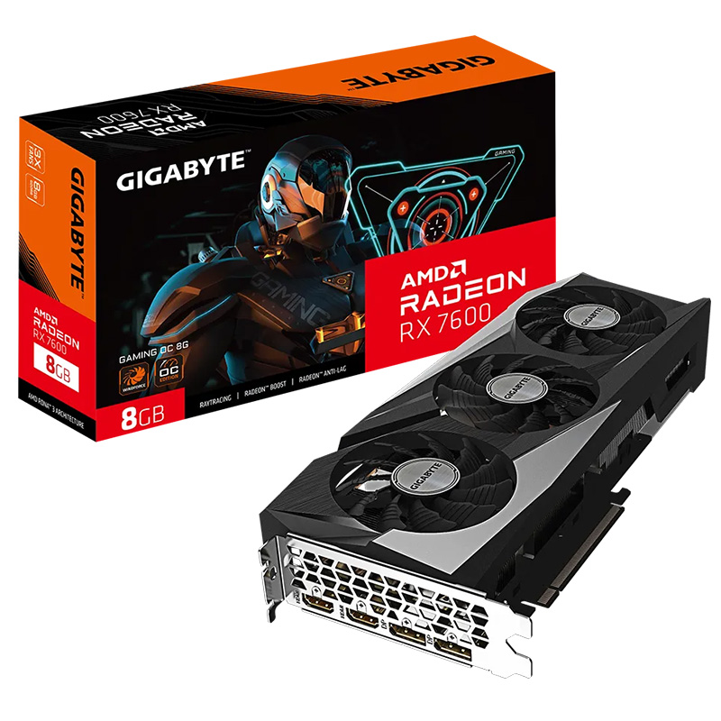 Gigabyte Radeon RX 7600 Gaming OC 8G Graphics Card (R76GAMING-OC-8GD)