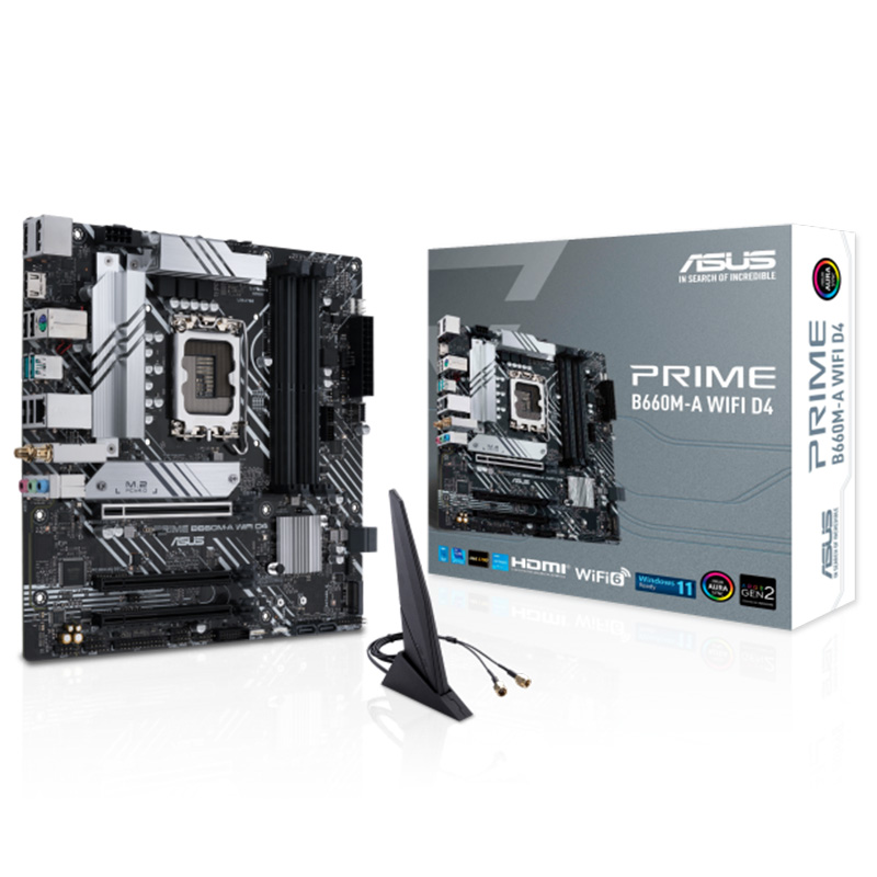 Asus Prime B660M-A LGA 1700 D4 WiFi mATX Motherboard - REFURBISHED 76223 (PRIME B660M-A WIFI D4-76223)