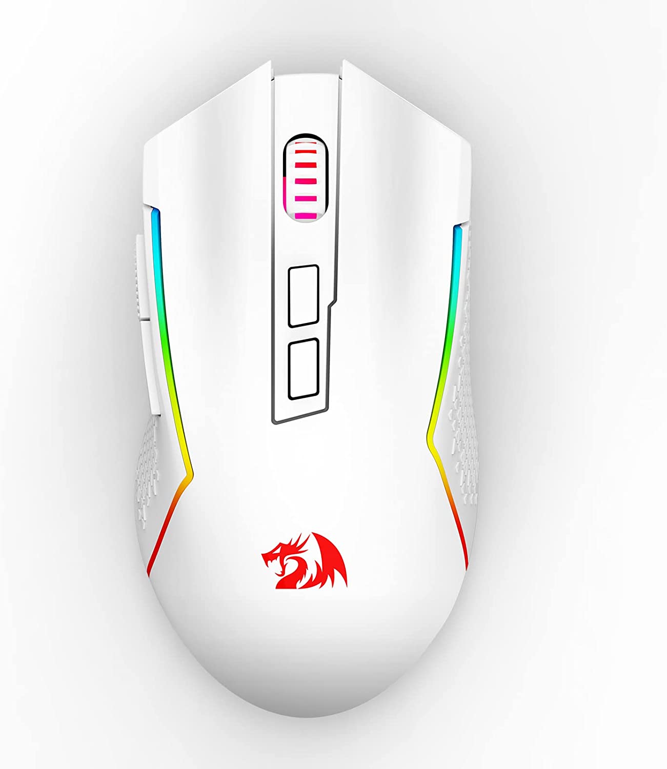 Redragon M693 Wireless Bluetooth Gaming Mouse, 8000 DPI Wired/Wireless Gamer Mouse w/ 3-Mode Connection, BT & 2.4G Wireless, 7 Macro Buttons, White