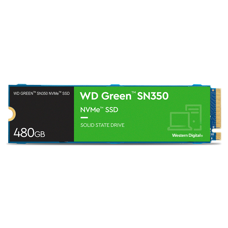 Western Digital 480GB Green SN350 PCIe Gen3 M.2 NVMe SSD (WDS480G2G0C)