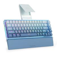 Redragon K641 PRO 65% Aluminum RGB Mechanical Keyboard w/ Sound Absorbing Foam, 3-Mode, Detachable Wrist Rest, Upgraded Hot-Swap Socket,Gradient Blue