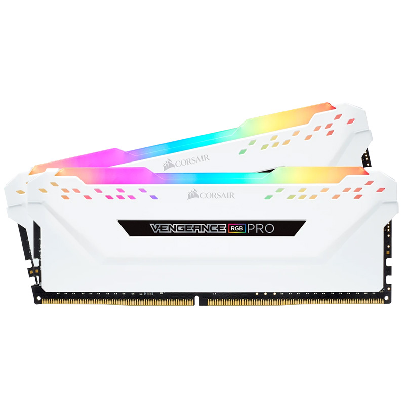 Corsair Vengeance Pro RGB 16GB (2x8GB) 3200MHz DDR4 RAM - White (CMW16GX4M2E3200C16W)