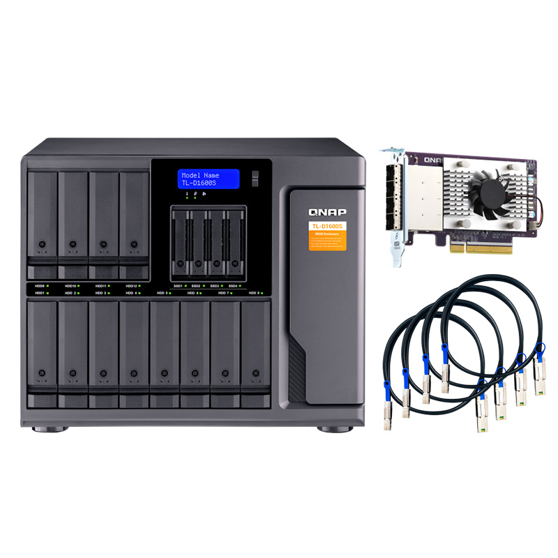 QNAP TL-D1600S 16-bay High-performance Desktop SATA 6Gbps JBOD Storage Enclosure