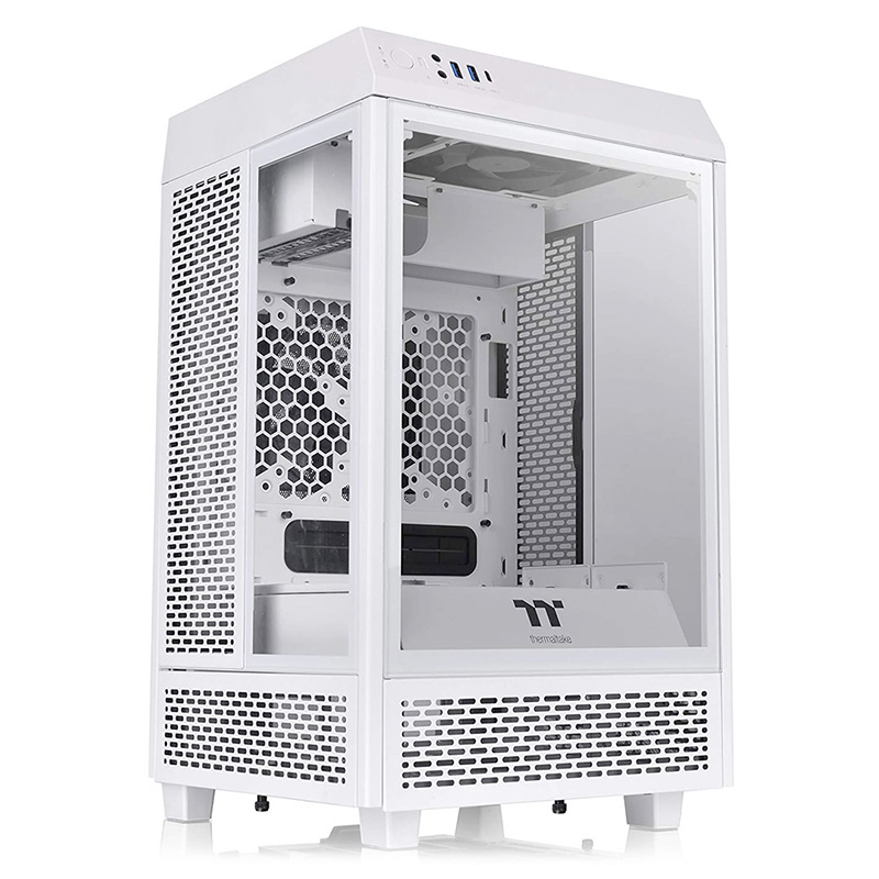 Thermaltake The Tower 100 TG Mini ITX Case - Snow (CA-1R3-00S6WN-00)