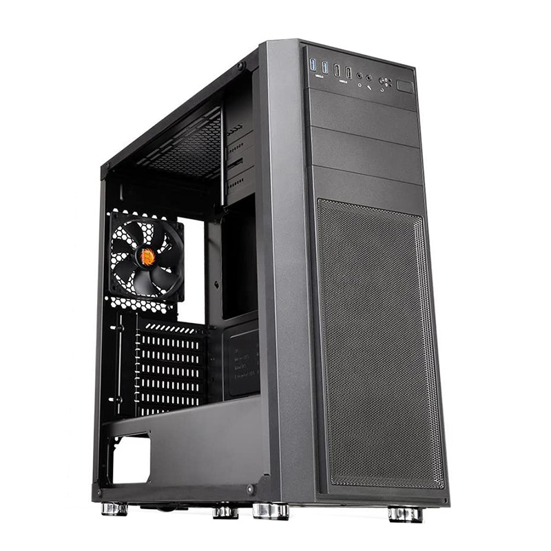 Thermaltake Versa H26 Tempered Glass Mid Tower Case - Black (CA-1J5-00M1WN-00)