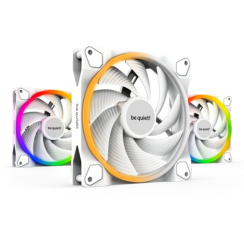 be quiet! Light Wings 140mm White PWM High Speed Fan - 3 Pack (BL103)