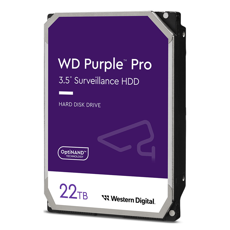 Western Digital 22TB Purple Pro 3.5in SATA Surveillance Hard Drive (WD221PURP)