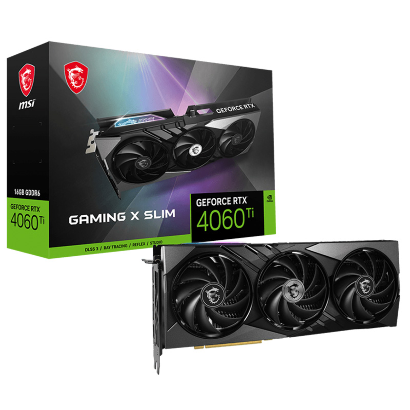 MSI GeForce RTX 4060 Ti Gaming X Slim 16G Graphics Card (GeForce RTX 4060 Ti GAMING X SLIM 16G)