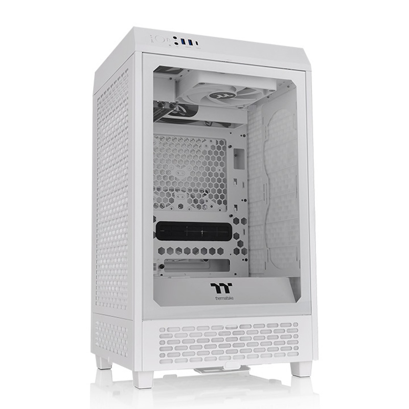 Thermaltake Tower 200 Mini TG Mini-ITX Case - Snow (CA-1X9-00S6WN-00)