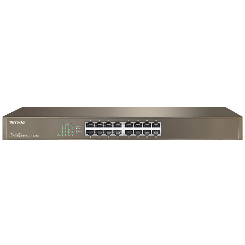 Tenda 16-port Gigabit 19in Rack Mountable Gigabit Switch V 8.0 (TEG1016G)