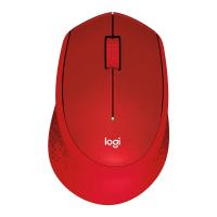 Logitech M331 Silent Plus Wireless Optical Mouse - Red (910-004916)