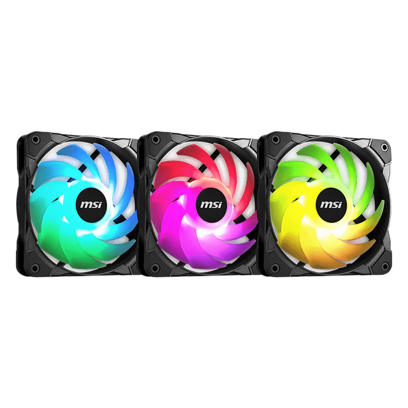 MSI Max F12A-3 120mm Addressable RGB 4 Pin Case Fan (F12A-3)