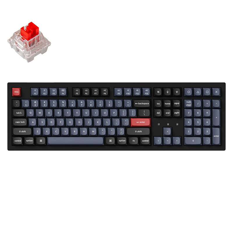 Keychron K10 Pro QMK/VIA Wireless Keyboard RGB Backlit Hot-Swappable Keychron K Pro Mechanical Keyboard (Red Switch) (K10P-H1)