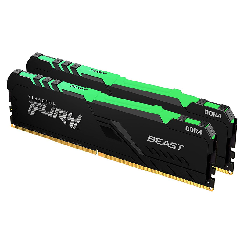 Kingston 32GB (16GBx2) KF432C16BB1AK2/32 Fury Beast CL16 RGB 3200MHz DDR4 RAM