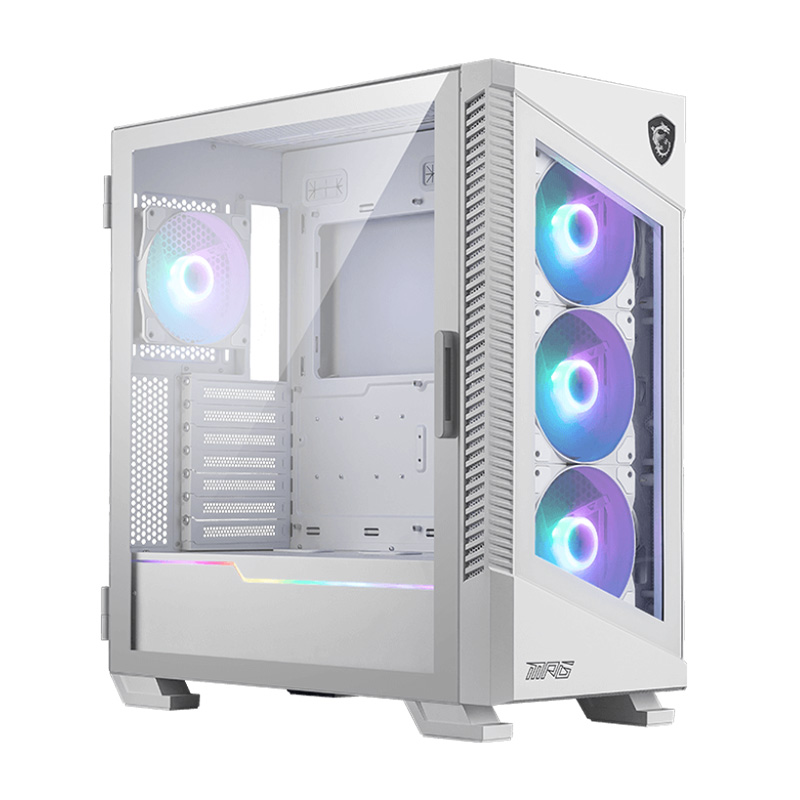 MSI MPG VELOX 100R White Tempered Glass Mid Tower ATX Case (MPG VELOX 100R WHITE)