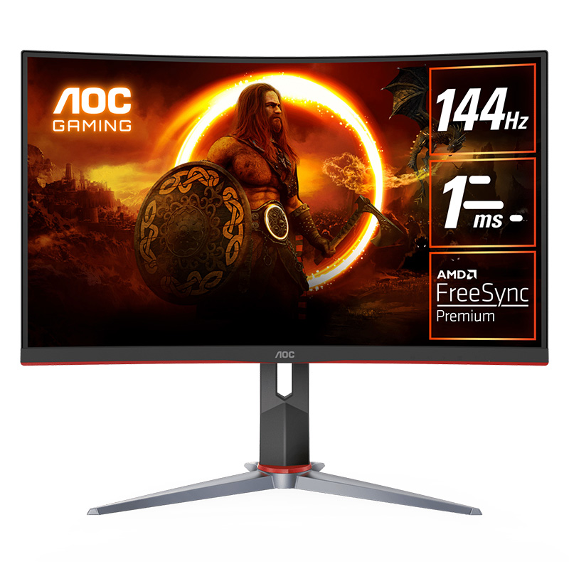 AOC 27in QHD VA 144Hz Curved FreeSync Gaming Monitor (CQ27G2)