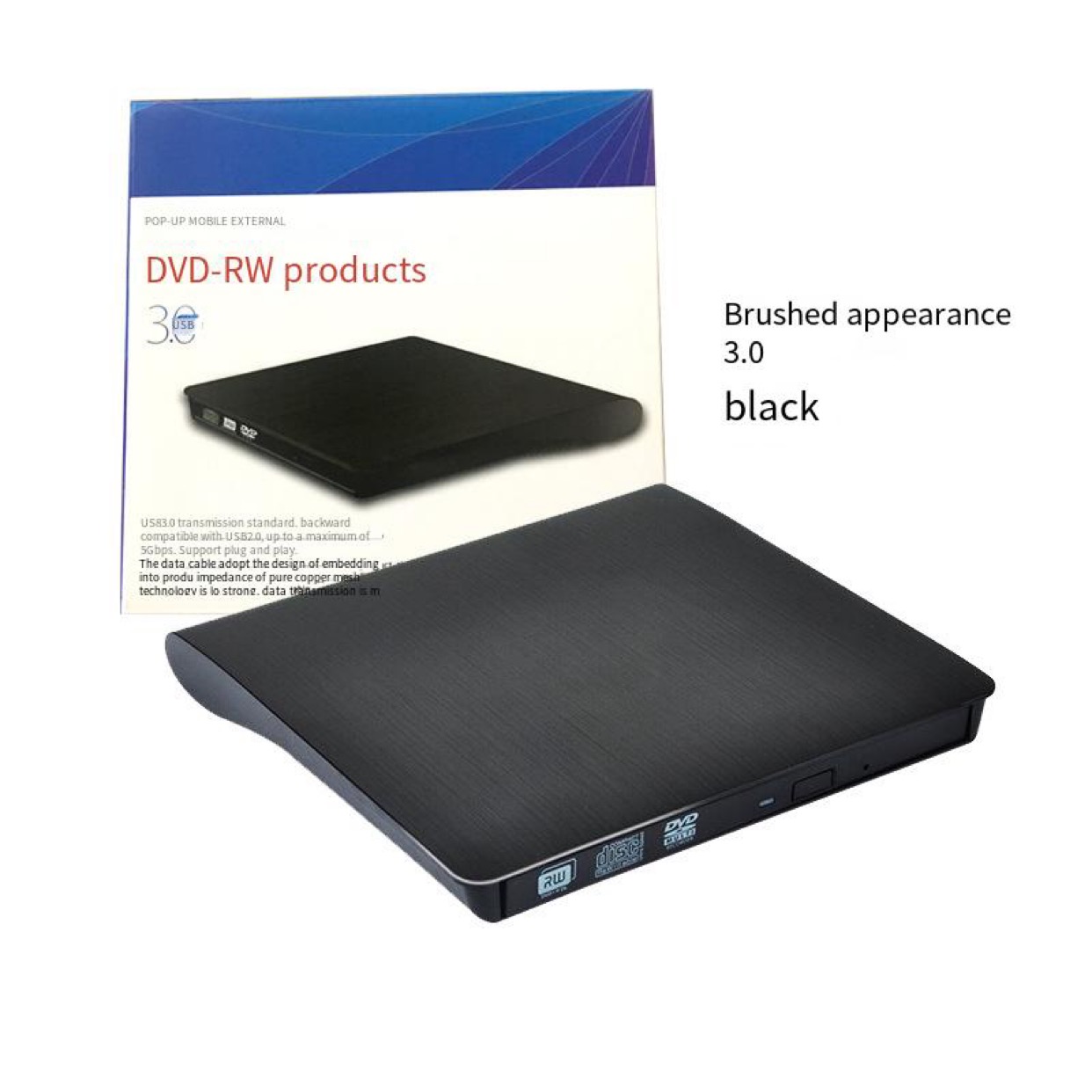 Brushed USB3.0 external DVD burner optical drive laptop mobile DVD drive