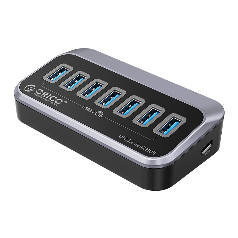 ORICO 7 Port USB 3.2 Hub (ORICO-M37A-G2-10-BK-BP)