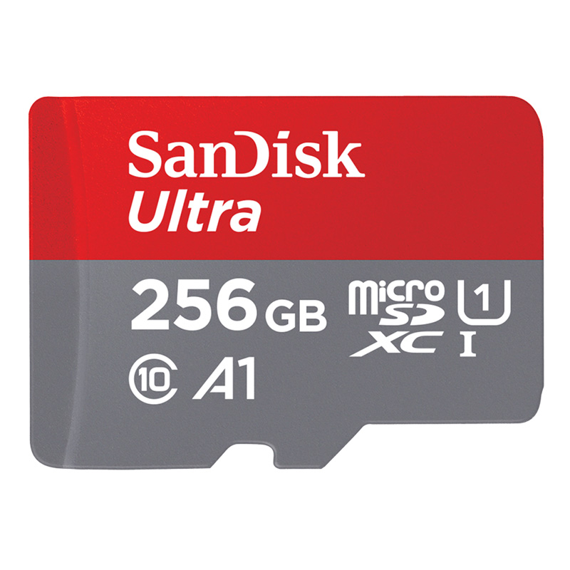 SanDisk 256GB Ultra UHS-I Class 10 U1 A1 MicroSDXC Card with Adapter