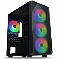 Tecware Forge M Omni ARGB Mesh Mid Tower Micro ATX Case TG Black TWCA-FORGEM-BKOM