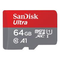 SanDisk 64GB Ultra UHS-I Class 10 U1 A1 MicroSDXC Card with Adapter (SDSQUAB-064G-GN6MA)